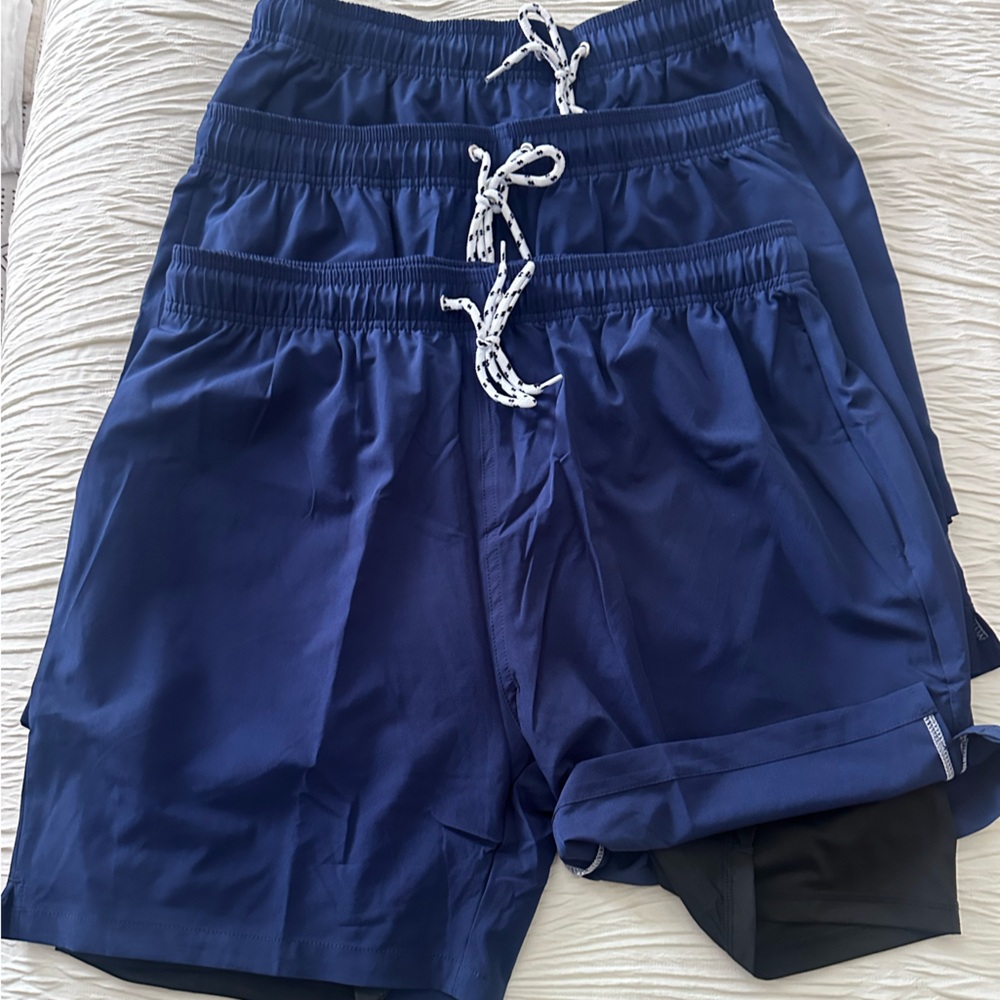 Blue athletic shorts